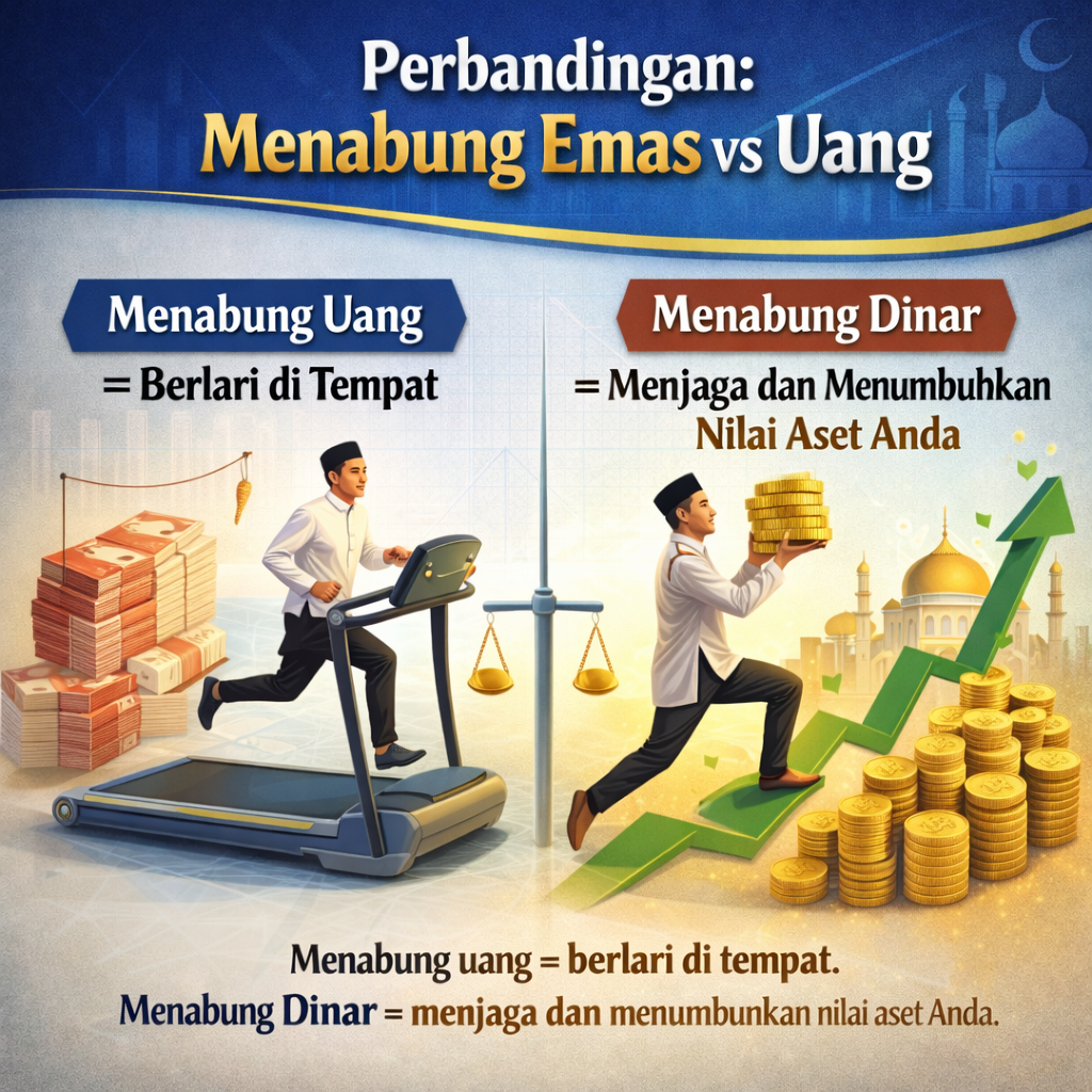 Perbandingan: Menabung Emas vs Uang